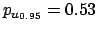 $p_{u_{0.95}}=0.53$