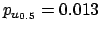 $p_{u_{0.5}}=0.013$