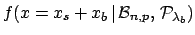 $f(x= x_s + x_b\,\vert\,{\cal B}_{n,p},\,{\cal P}_{\lambda_b})$