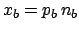 $x_b=p_b \,n_b$