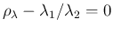 $\rho_\lambda-\lambda_1/\lambda_2=0$