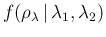 $f(\rho_\lambda\,\vert\,\lambda_1,\lambda_2)$