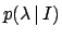 $p(\lambda\,\vert\,I)$