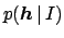 $p({\mbox{\boldmath$h$}} \,\vert\,I)$