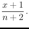 $\displaystyle \frac{x+1}{n+2}\,.$