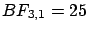 $BF_{3,1}=25$