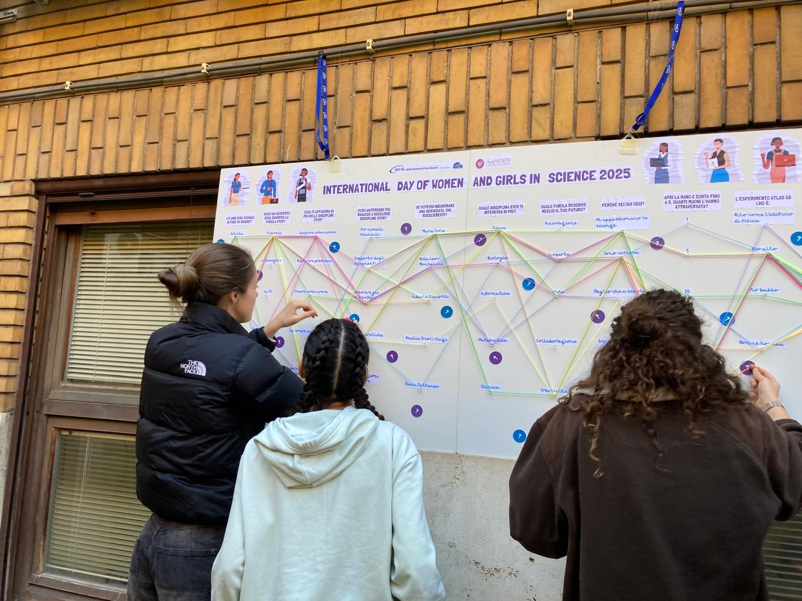 Students participating in a science masterclass activity
